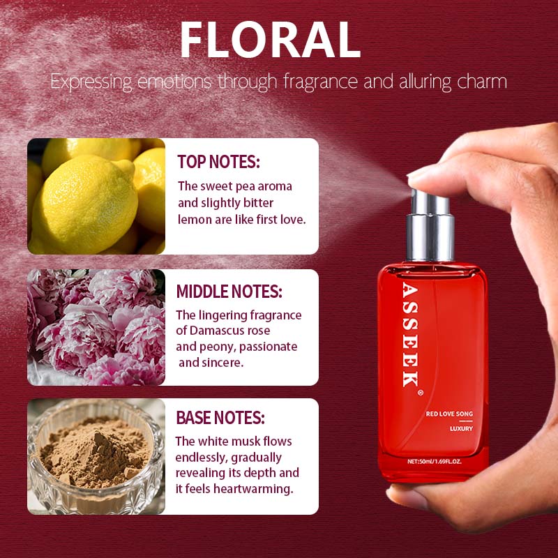 ASSEEK 2pcs perfume for Women  【Red Love Song 50ml】【Miss Charm 50ml)】
