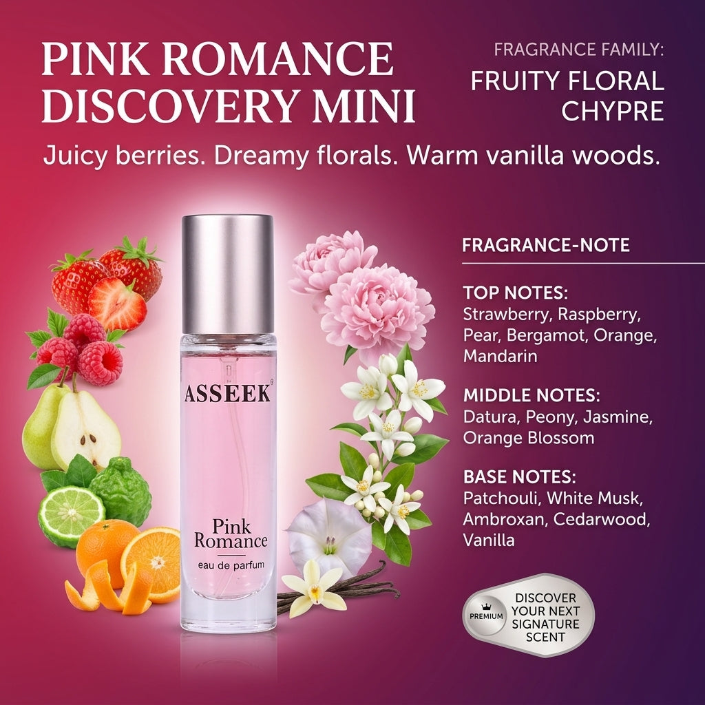 [ASSEEK] Women’s Romantic Fragrance Collection | Women’s Fragrance Gift Set | 2 Full-Size 2.7oz EDPs + 1 Discovery Mini, Fruity Floral & Amber Gourmand Scents, Long-Lasting for Dates, Everyday Wear & Gifts