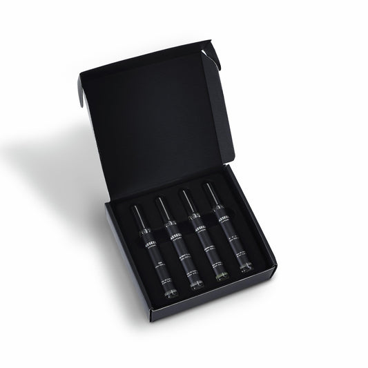 ASSEEN Luxury Men's Fragrance Gift Set: 4 Premium Wood perfume (12ml each)，Explorer Collection with OUD, GOAT & More，Elegant Gift Box