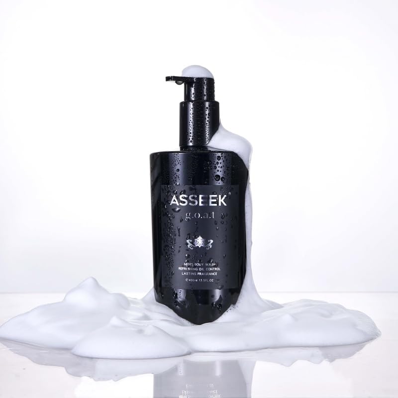 ASSEEK g.o.a.l Men's Body Wash, Refreshing Oil Control, Lasting Fragrance, 400ml 13.5 FL OZ